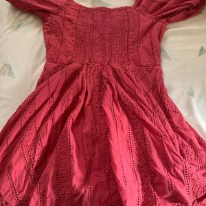 GB Elegant Red Long Sleeve Dress